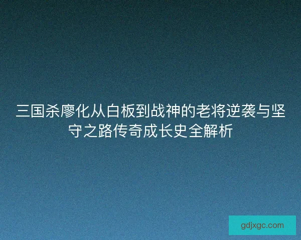 三国杀廖化从白板到战神的老将逆袭与坚守之路传奇成长史全解析 三国杀廖化从白板到战神的老将逆袭与坚守之路传奇成长史全解析
