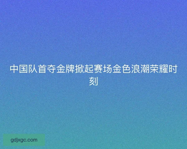 中国队首夺金牌掀起赛场金色浪潮荣耀时刻 中国队首夺金牌掀起赛场金色浪潮荣耀时刻